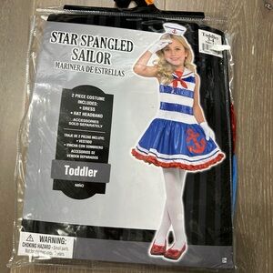 Amscan Star spangled sailor child costume. NWT toddler 3-4 (Z)